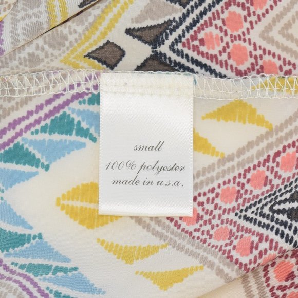 Francesca's Aina Be Rainbow Southwest Chevron Lightweight Blouse Shirt Top S - Picture 9 of 10